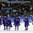 GANGNEUNG, SOUTH KOREA - FEBRUARY 17: Team Korea players salute and bow to the crowd at Gangneung Hockey Centre after an 8-0 preliminary round loss against Switzerland at the PyeongChang 2018 Olympic Winter Games. (Photo by Andre Ringuette/HHOF-IIHF Images)

